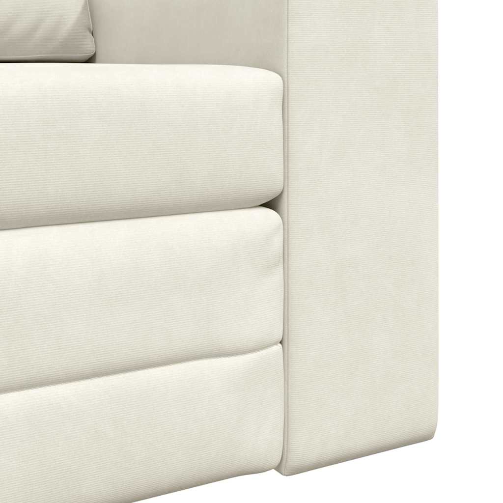Sofa Bed Cream 98 x 71 x 83 cm Velvet